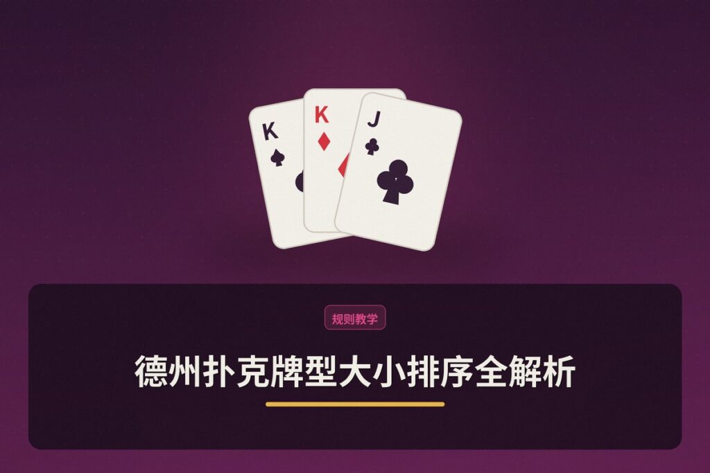 德州扑克牌型大小排序 - 德州扑克牌型大小排序全解析:从高牌到皇家同花顺,新手必读